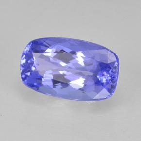 Tanzanite naturale blu da 1,24 ct, taglio a cuscino, VVS