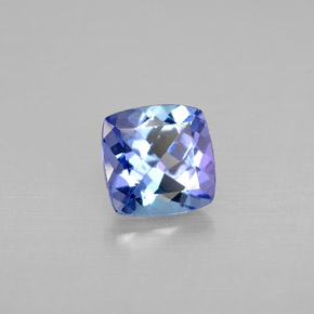 Tanzanite naturale blu da 1,19 ct, taglio a cuscino, VS-SI