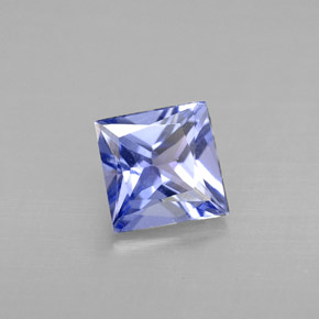 Tanzanite naturale blu da 0,91 ct, quadrato, VVS-VS