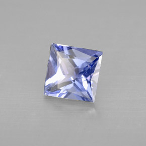 Tanzanite naturale blu da 0,91 ct, quadrato, VVS-VS