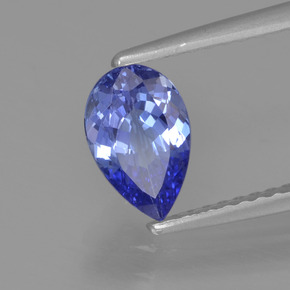 Tanzanite naturale blu da 0,96 ct, taglio a pera, VVS-VS