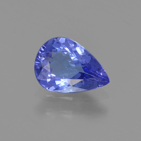 Tanzanite naturale viola da 0,91 ct, taglio a pera, VVS-VS