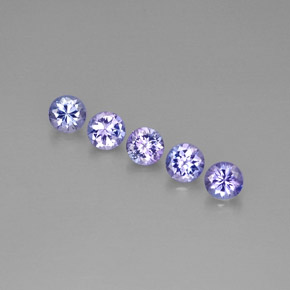 Tanzanite naturale blu da  ct, taglio rotondo, VS