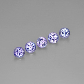 Tanzanite naturale blu da  ct, taglio rotondo, VS