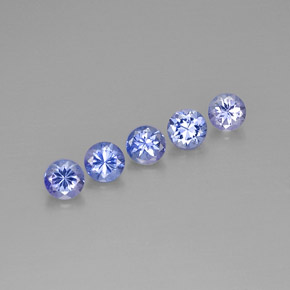 Tanzanite naturale blu da  ct, taglio rotondo, VVS-VS