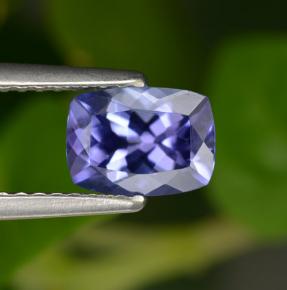 Tanzanite naturale viola da 1,13 ct, taglio a cuscino, VVS