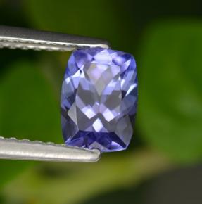 Tanzanite naturale viola da 1,13 ct, taglio a cuscino, VVS