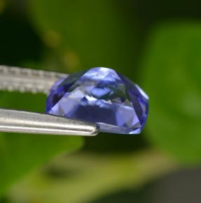Tanzanite naturale viola da 1,13 ct, taglio a cuscino, VVS