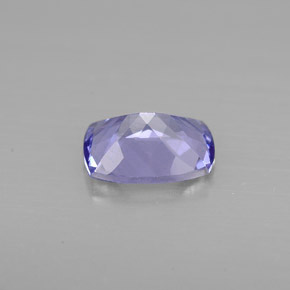 Tanzanite naturale viola da 0,93 ct, taglio a cuscino, VVS