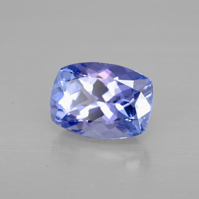 Tanzanite naturale blu da 1,29 ct, taglio a cuscino, VVS