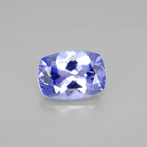 Tanzanite naturale viola da 0,93 ct, taglio a cuscino, VVS