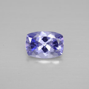 Tanzanite naturale viola da 0,81 ct, taglio a cuscino, VVS