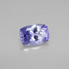 Tanzanite naturale viola da 0,81 ct, taglio a cuscino, VVS