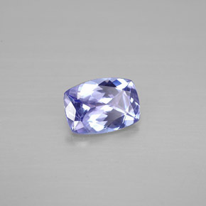Tanzanite naturale viola da 0,82 ct, taglio a cuscino, VVS-VS