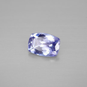 Tanzanite naturale viola da 0,82 ct, taglio a cuscino, VVS-VS