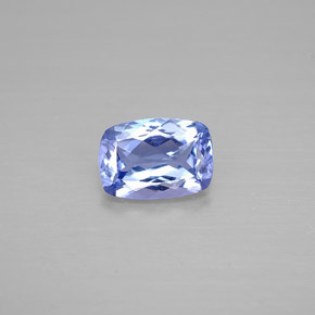 Tanzanite naturale viola da 0,69 ct, taglio a cuscino, VVS-VS