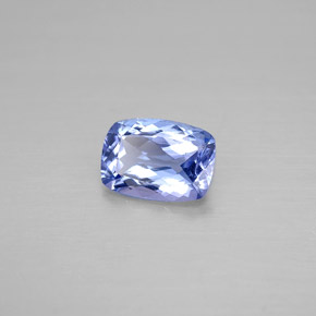 Tanzanite naturale viola da 0,69 ct, taglio a cuscino, VVS-VS