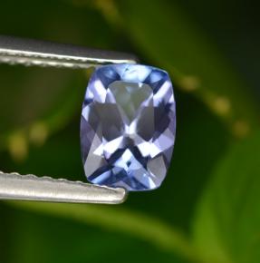 Tanzanite naturale blu da 0,90 ct, taglio a cuscino, VVS-VS