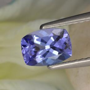 Tanzanite naturale blu da 0,90 ct, taglio a cuscino, VVS-VS