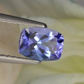 Tanzanite naturale blu da 0,90 ct, taglio a cuscino, VVS-VS