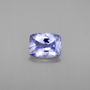 Tanzanite naturale viola da 0,92 ct, taglio a cuscino, IF