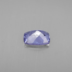 Tanzanite naturale viola da 0,92 ct, taglio a cuscino, IF