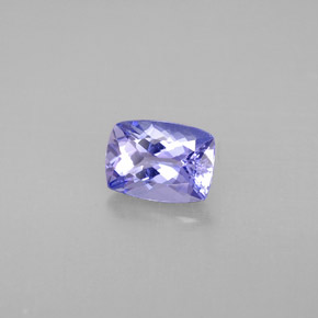 Tanzanite naturale viola da 1,03 ct, taglio a cuscino, VVS