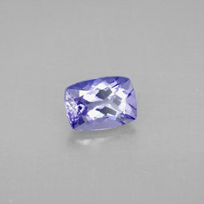 Tanzanite naturale viola da 1,03 ct, taglio a cuscino, VVS