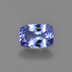 Tanzanite naturale blu da 0,84 ct, taglio a cuscino, VVS