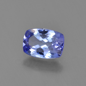 Tanzanite naturale blu da 0,84 ct, taglio a cuscino, VVS
