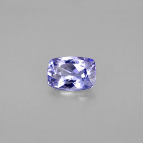 Tanzanite naturale viola da 0,85 ct, taglio a cuscino, VVS-VS