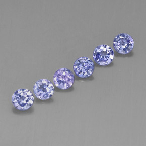 Tanzanite naturale viola da  ct, taglio rotondo, VVS-VS