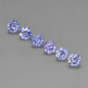 Tanzanite naturale viola da  ct, taglio rotondo, VVS-VS