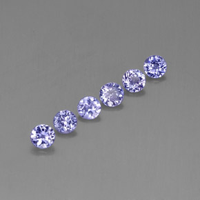 Tanzanite naturale viola da  ct, taglio rotondo, VVS-VS