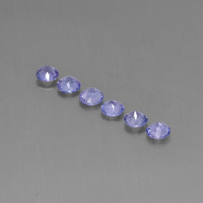 Tanzanite naturale viola da  ct, taglio rotondo, VVS-VS
