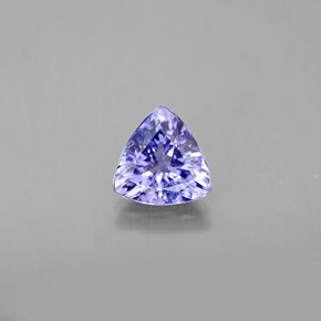 Tanzanite naturale viola da 0,63 ct, trillion, VS