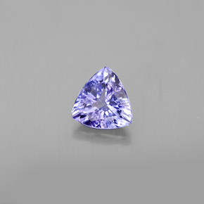 Tanzanite naturale viola da 0,63 ct, trillion, VS