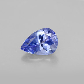 Tanzanite naturale viola da 1,07 ct, taglio a pera, VS