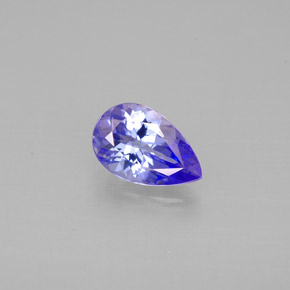 Tanzanite naturale viola da 0,84 ct, taglio a pera, VVS