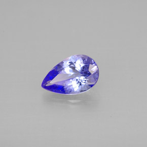 Tanzanite naturale viola da 0,84 ct, taglio a pera, VVS