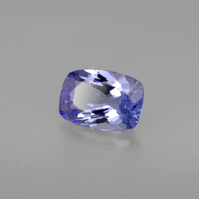 Tanzanite naturale viola da 0,86 ct, taglio a cuscino, VVS-VS