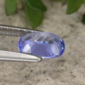 Tanzanite naturale viola da 0,87 ct, taglio a cuscino, VVS