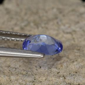 Tanzanite naturale viola da 0,84 ct, taglio a cuscino, VVS