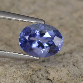 Tanzanite naturale blu da 1,42 ct, taglio ovale, VS