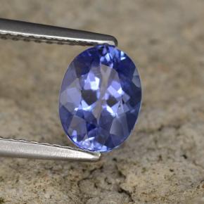 Tanzanite naturale blu da 1,42 ct, taglio ovale, VS