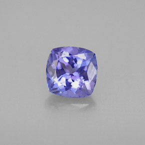 Tanzanite naturale viola da 0,99 ct, taglio a cuscino, VVS