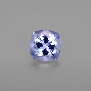 Tanzanite naturale viola da 1,07 ct, taglio a cuscino, VVS