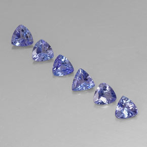 Tanzanite naturale blu da  ct, trillion, VVS-VS