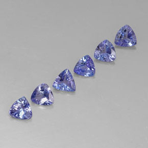 Tanzanite naturale blu da  ct, trillion, VVS-VS