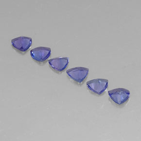 Tanzanite naturale blu da  ct, trillion, VVS-VS